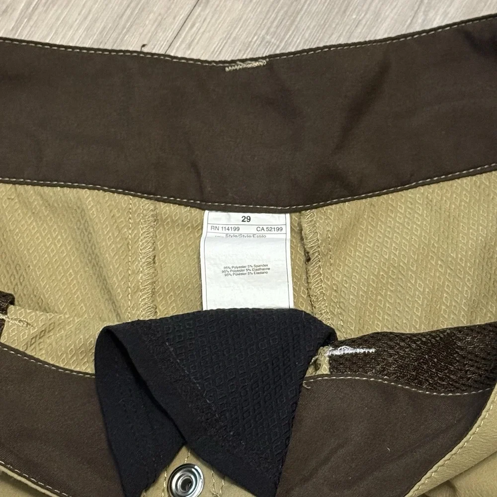 Quiksilver Amphibians Board‎ Shorts Men's 29  Brown Logo Hook Loop Snap Pockets